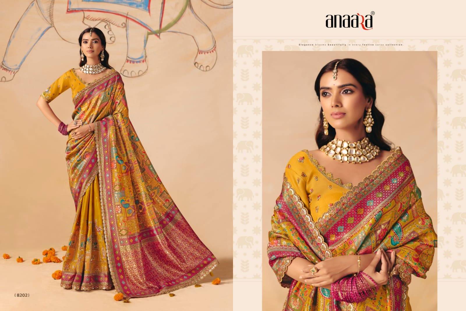Anaara 8200 Series By Tathastu 8201 to 8212 Series Indian Traditional Bridal Wear Collection Beautiful Stylish Fancy Colorful Party Wear & Occasional Wear Silk Sarees At Wholesale Price